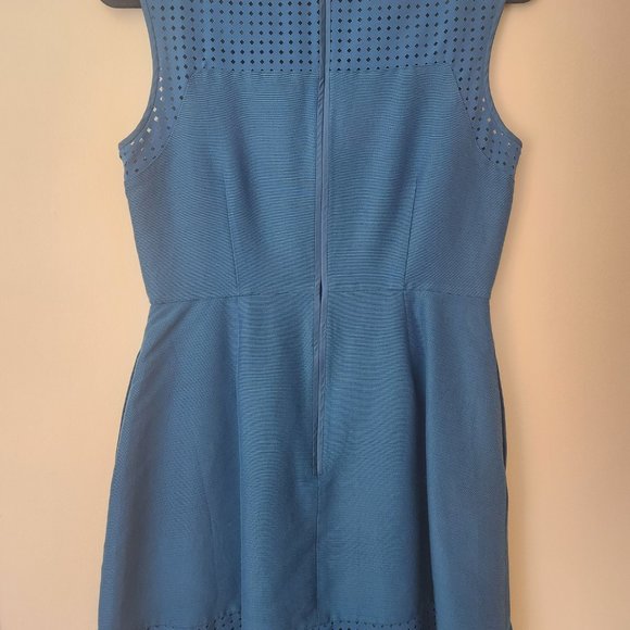 J Crew Blue Fit & Flare Cocktail Dress - Picture 2 of 3